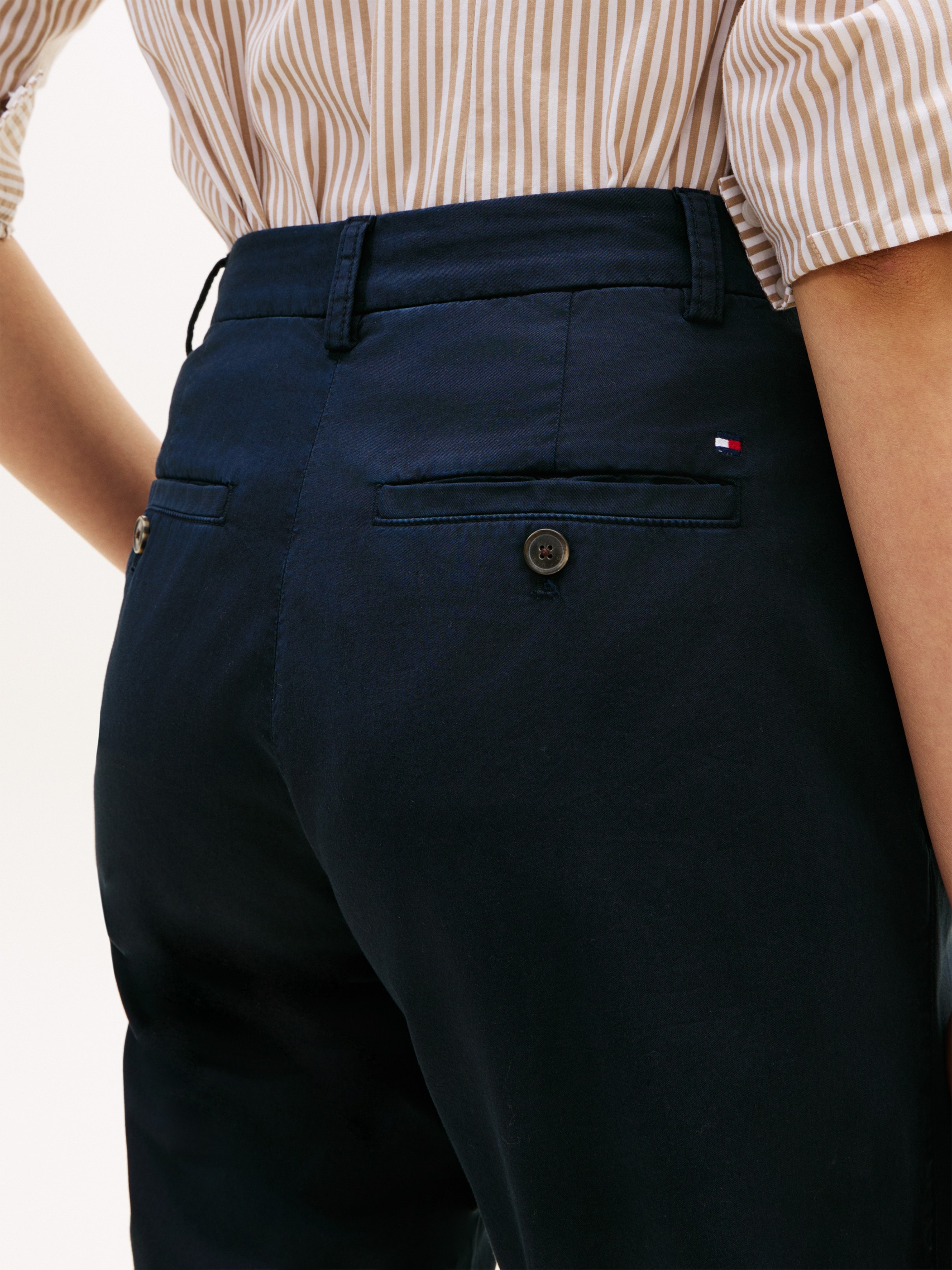 Tommy Hilfiger Chinos »CO GMD SLIM STRAIGHT CHINO«  mit mittlerer Leibhöhe