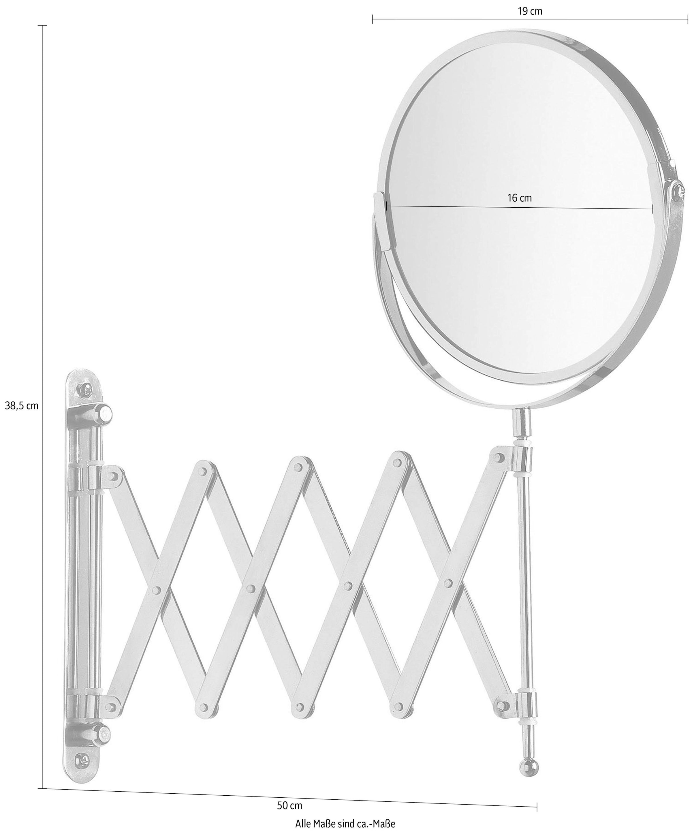 WENKO Wandspiegel »Exclusiv«, 3-fach Vergrösserung