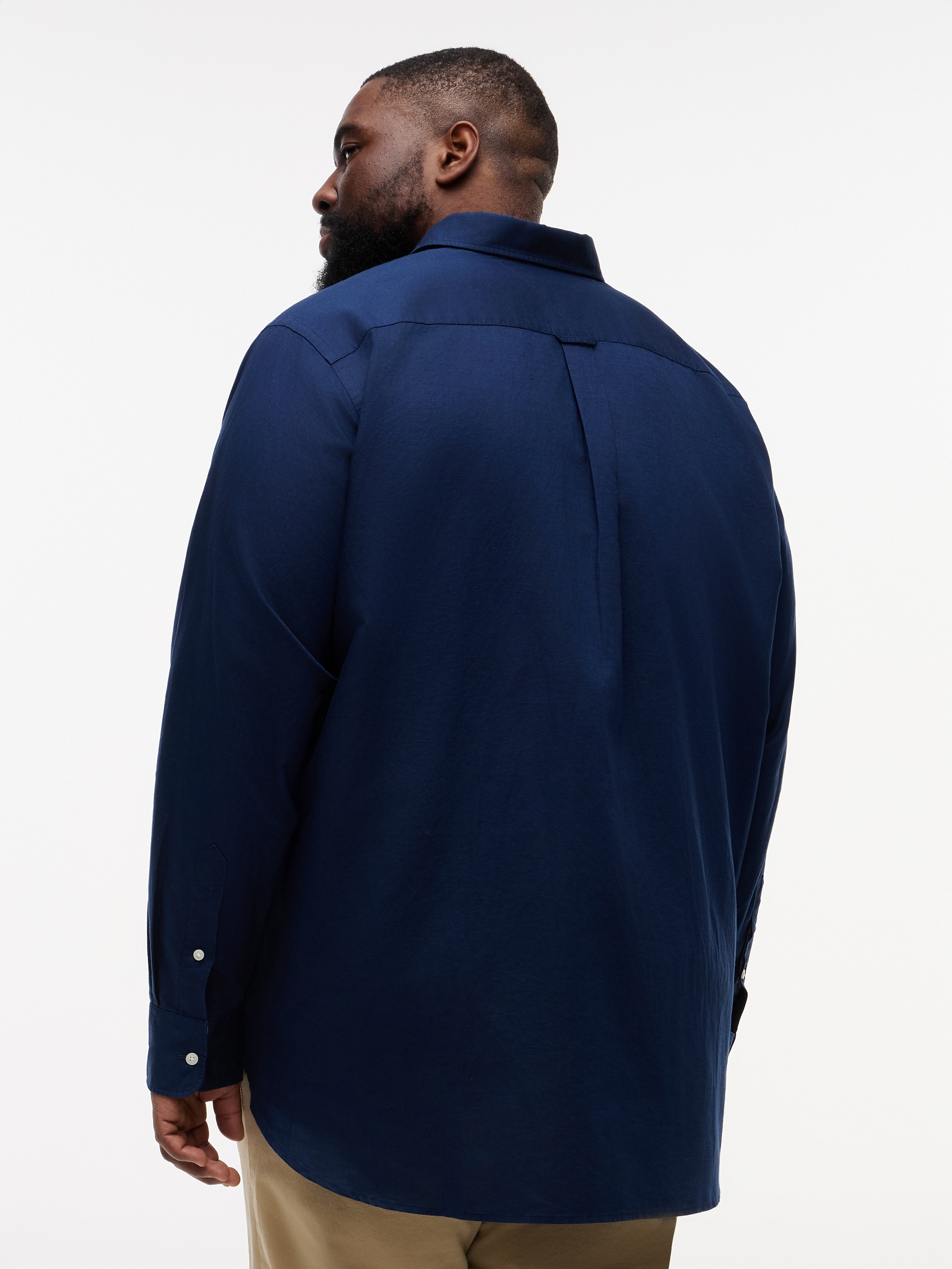 Tommy Hilfiger Big & Tall Langarmhemd »BT- LINEN« Grosse Grössen Regular Fit Button-down-Leinenmix