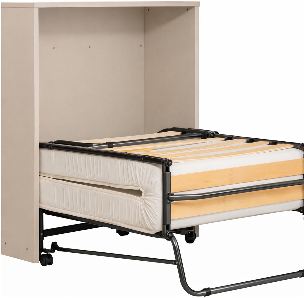 Home affaire Schrankbett »Sognum als Gästebett nutzbar, Wandklappbett in Kommodenoptik« in den Farben weiss, schwarz und kaschmir erhältlich,  inkl. Matratze, platzsparendes Klappbett, optimal für kleine Räume