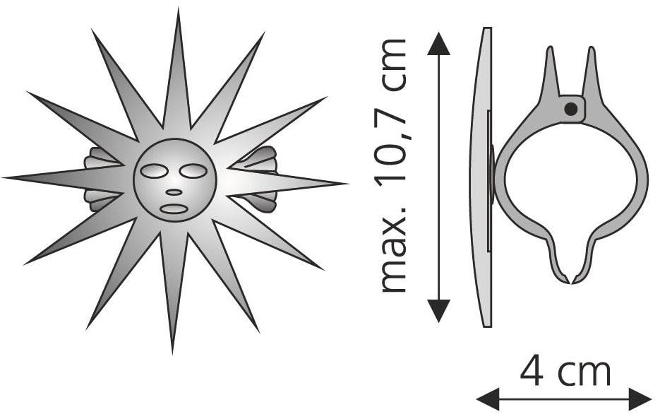 Liedeco Dekoklammer »Sonne«, (Packung, 2 St.), für Gardinen, Vorhänge  bequem kaufen