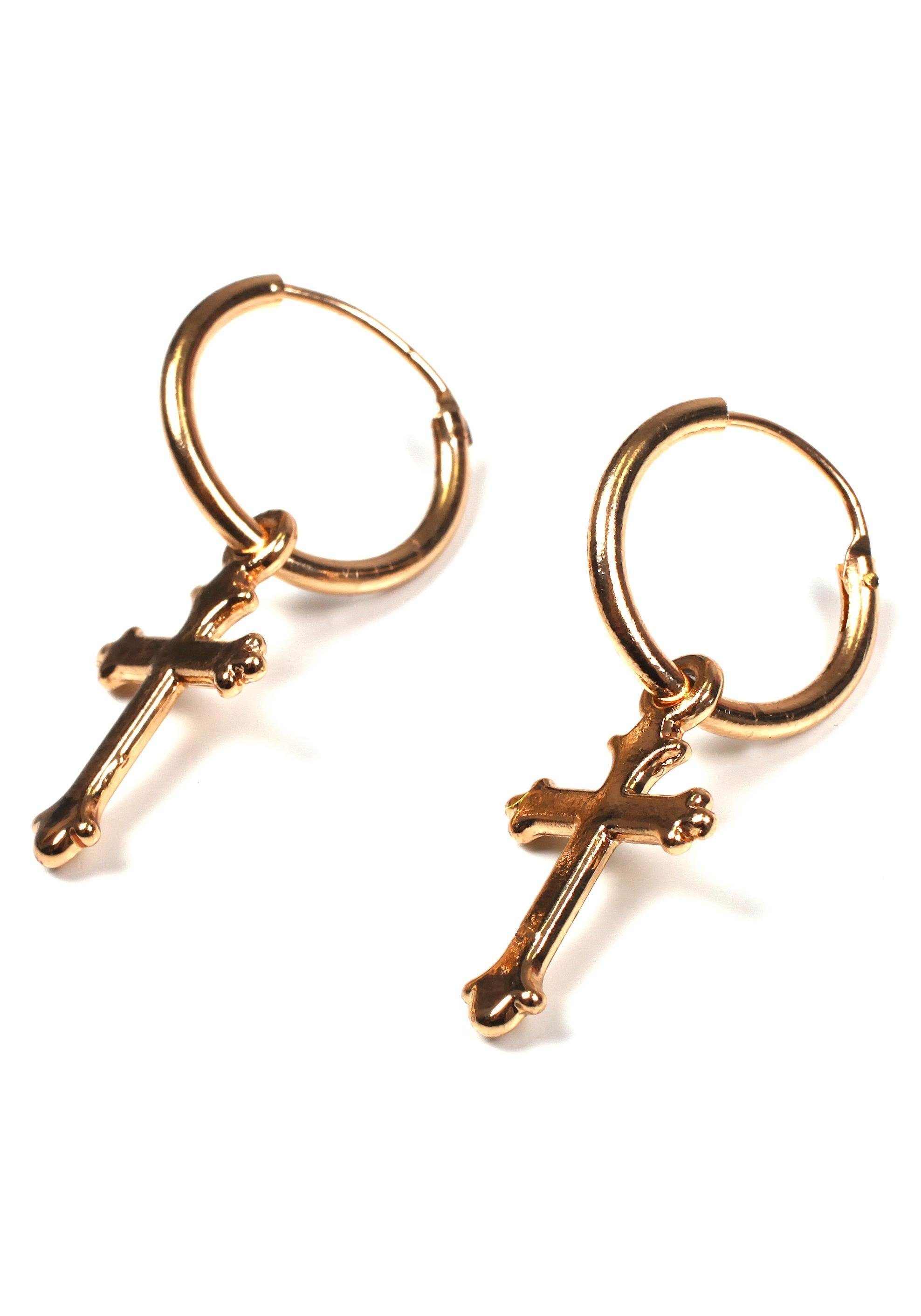 Image of J.Jayz Paar Creolen »mit symbolträchtigen Anhängern, Kreuz«, mit abnehmbaren Einhängern bei Ackermann Versand Schweiz