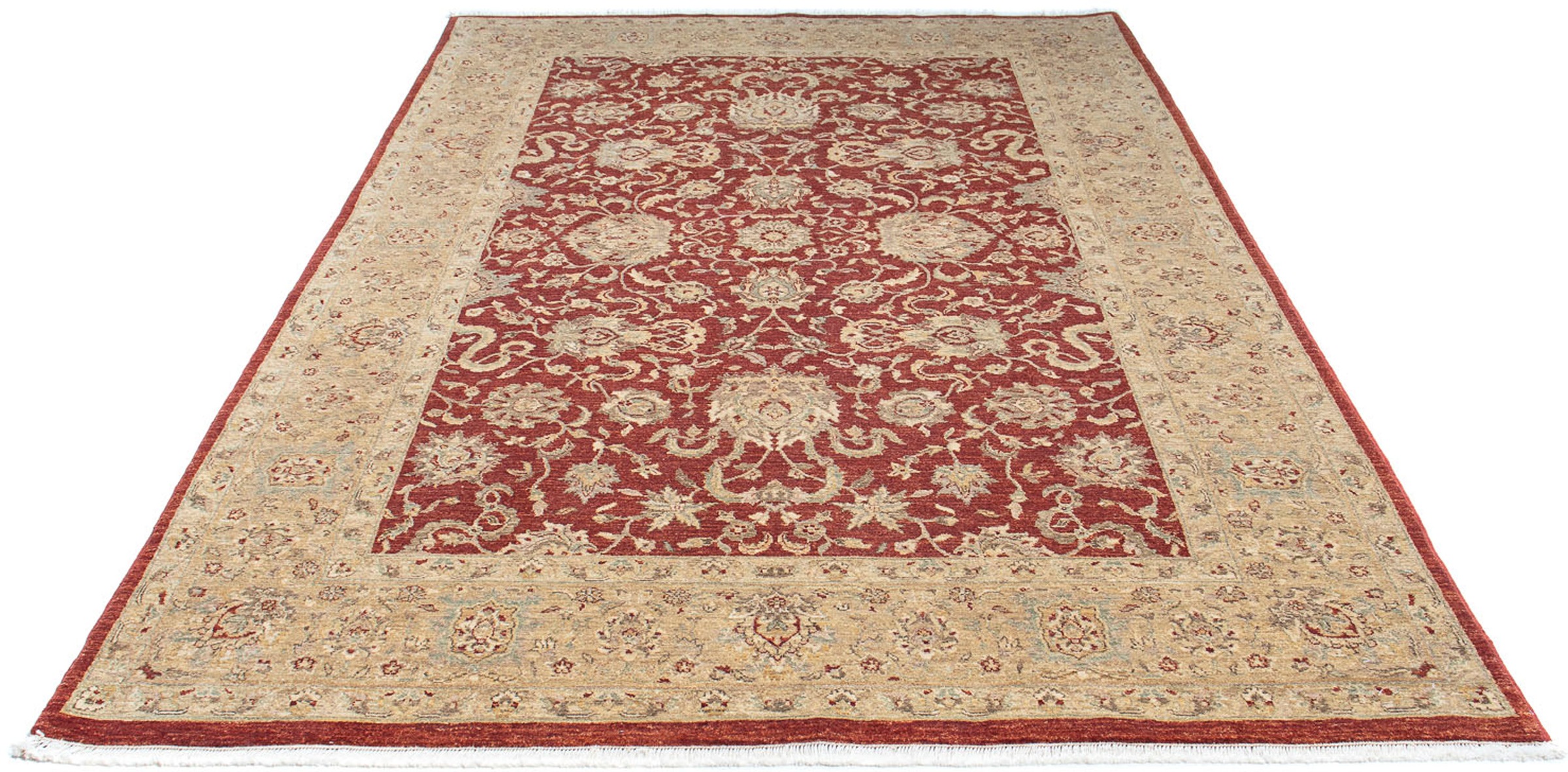 Image of morgenland Orientteppich »Ziegler - 269 x 177 cm - dunkelrot«, rechteckig, 6 mm Höhe, Wohnzimmer, Handgeknüpft, Einzelstück mit Zertifikat bei Ackermann Versand Schweiz