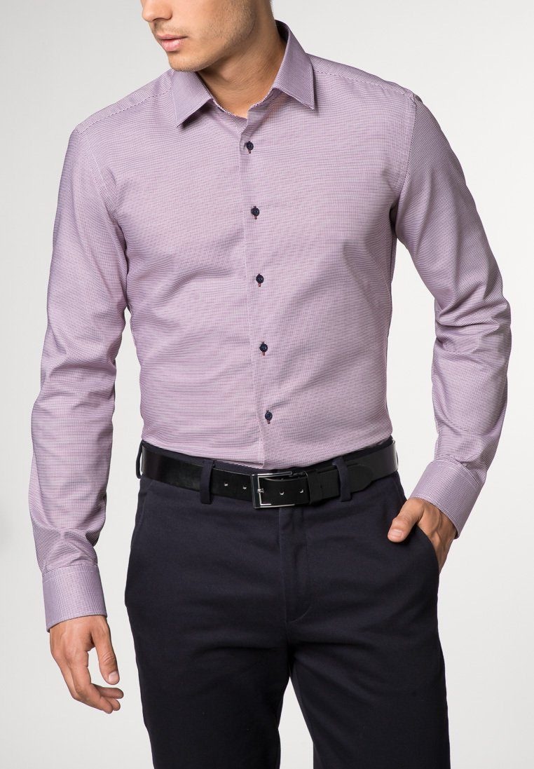 Langarm Hemd »SLIM FIT Natté-Stretch strukturiert«