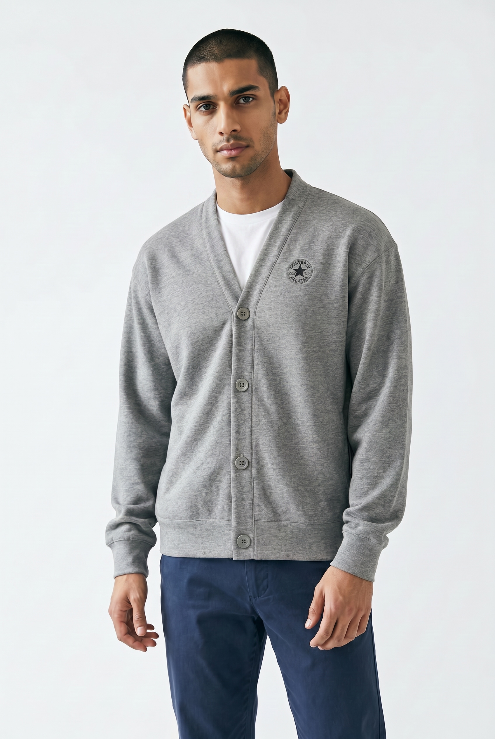 Image of Converse Sweatjacke "CHUCK CARDIGAN" aus Baumwolle und Polyester, in den Grössen S bis XXL