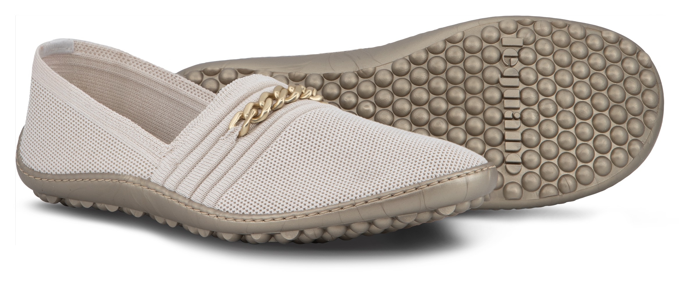 Leguano Chaussures pieds nus »LADY FAMOUS«  flats, ballerines, chaussures confort avec chaîne décorative dorée