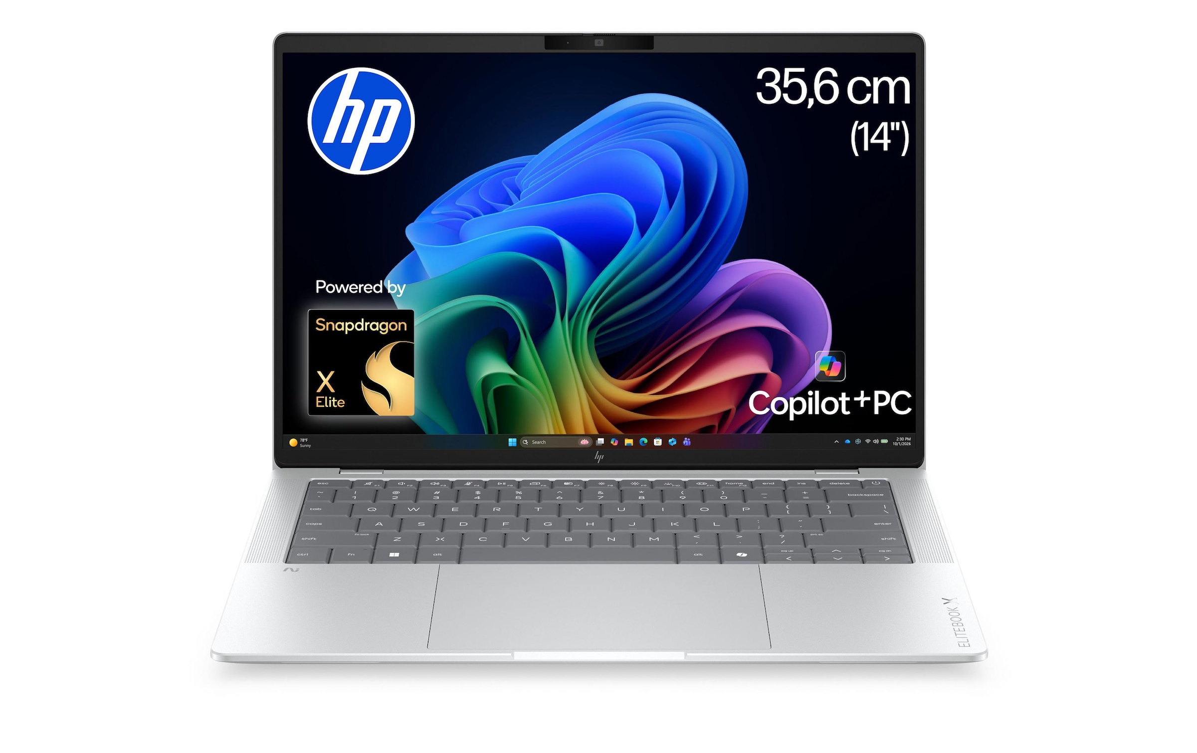 HP Ordinateur portable »EliteBook X G2q 14 DV7K4ES« / 14 ″ Qualcomm Snapdragon™
