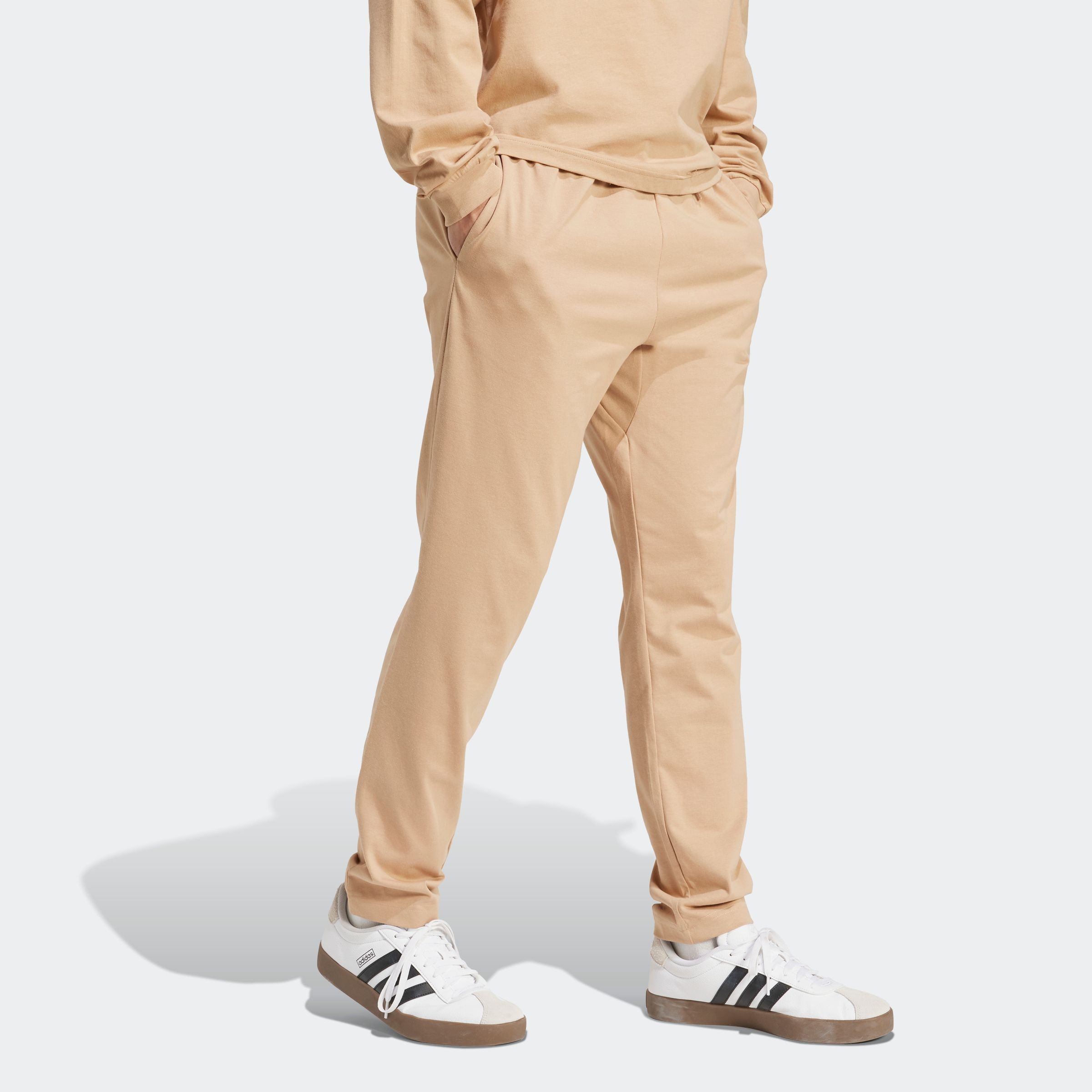 Image of adidas Sportswear Sporthose "ESSENTIALS SMALL LOGO SINGLE JERSEY" klassische Passform, aus weichem Single Jersey, mit Kordelverschluss
