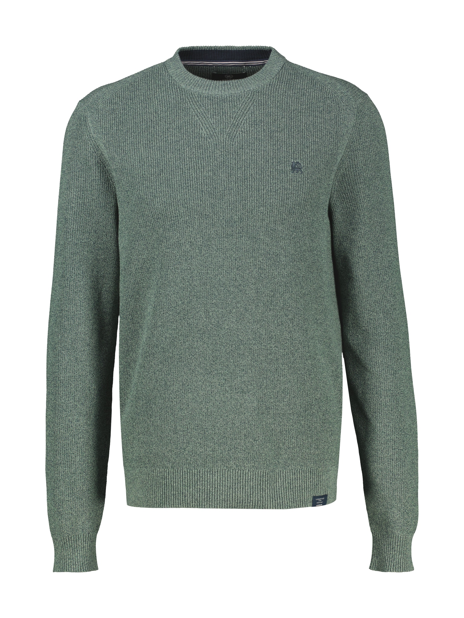 Image of LERROS Strickpullover mit Logo-Stickerei / Reine Baumwolle