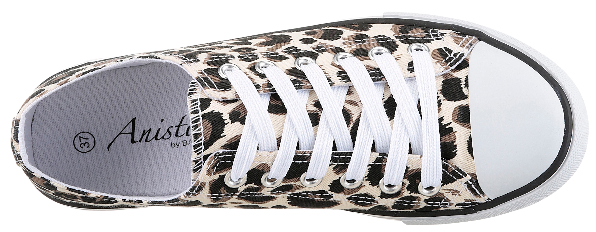 Aniston SHOES Sneakers  Freizeitschuh, Sneaker mit klassischen umlaufenden schwarzen Streifen