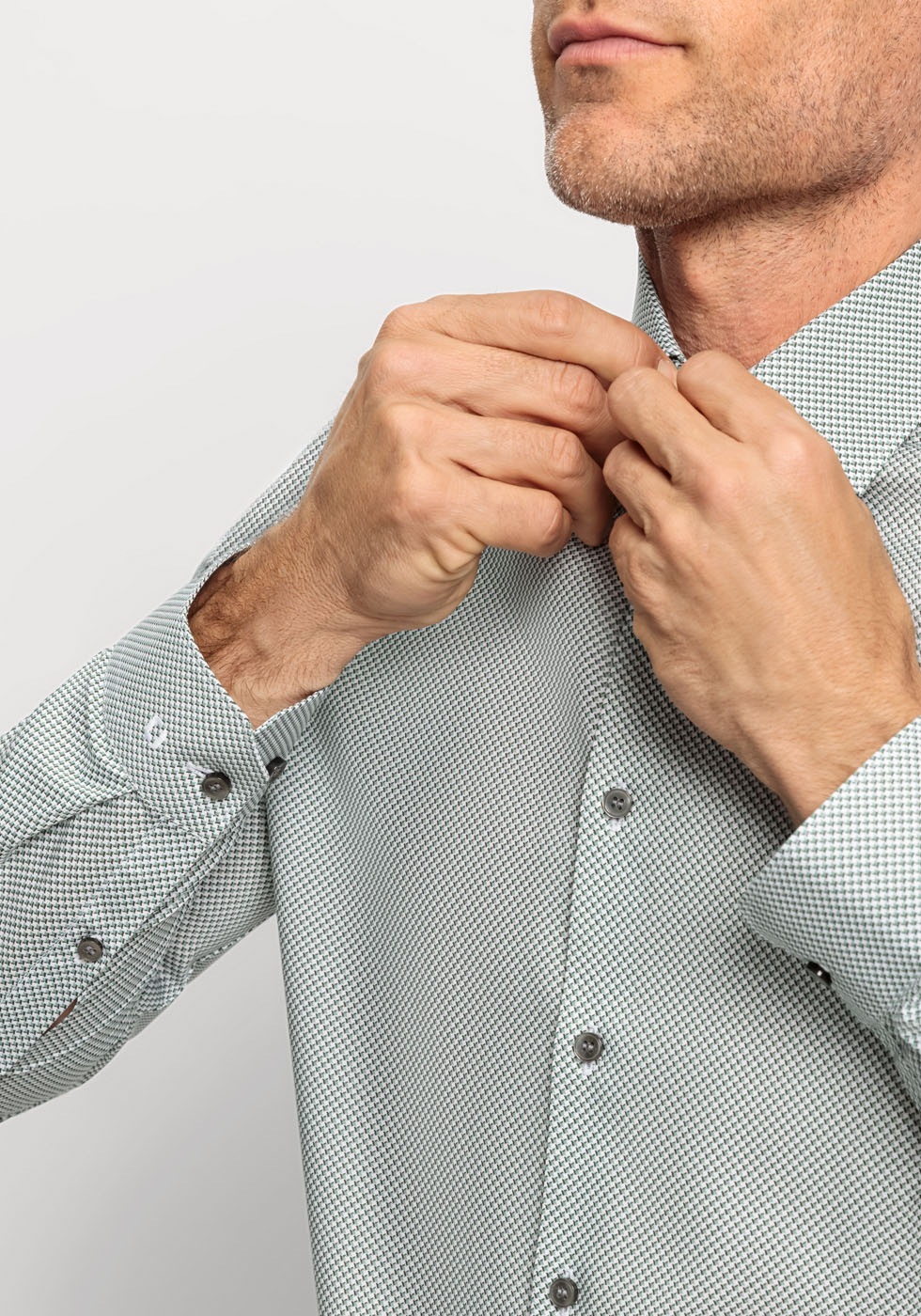 OLYMP Businesshemd »No. Six super slim«, mit smartem Micro-Dessin
