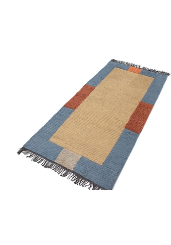 Wollteppich »Nepal Teppich handgeknüpft beige«, rechteckig, handgeknüpft
