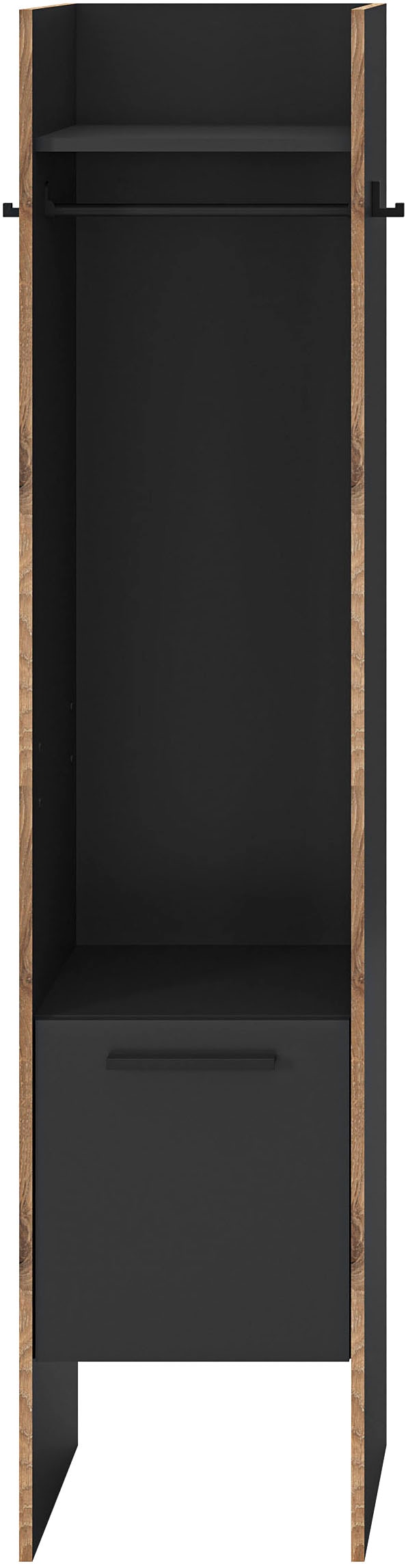 Image of Home affaire Garderobenschrank "MUSTA, Breite: 42cm, inkl. Kleiderstange, 2 Haken, 1 Tür" Dielenschrank, Flurschrank, Schrank, Universalschrank, Sitzbank