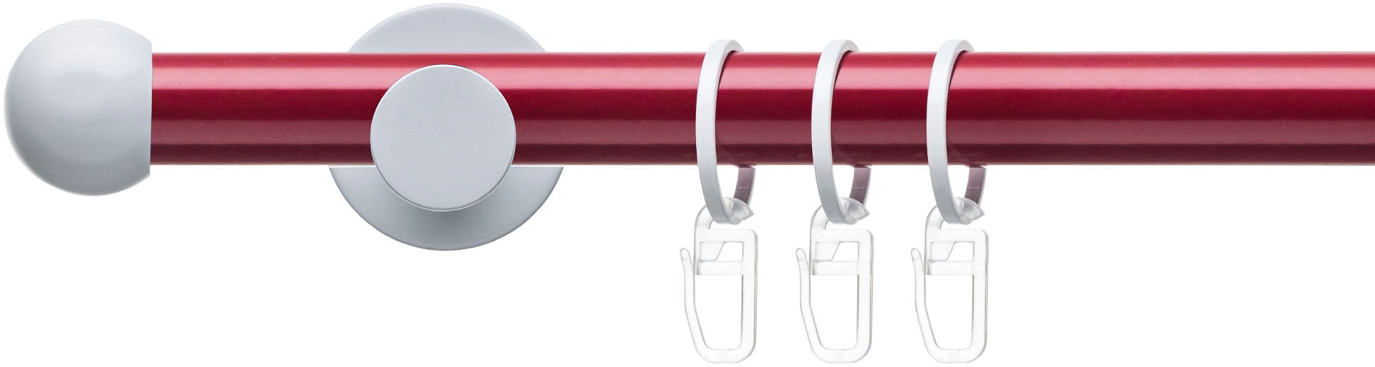 Image of Liedeco Gardinenstange "Fertigstilgarnitur 20 mm Power Celebration Kugel" Ø 2 mm 1 läufig-läufig Fixmass Gardinenstange Komplett, Farbkombination