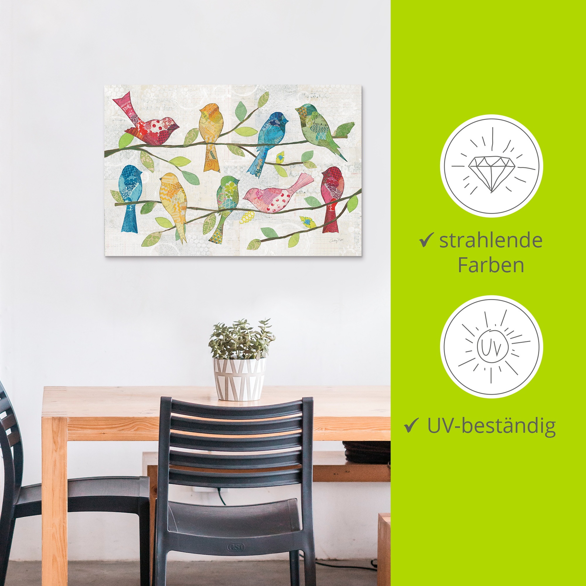 Artland Wandbild »Catching Up VI« Vogelbilder 1 Stk. tlg. als Alubild, Leinwandbild, Poster, Wandaufkleber in verschied. Grössen