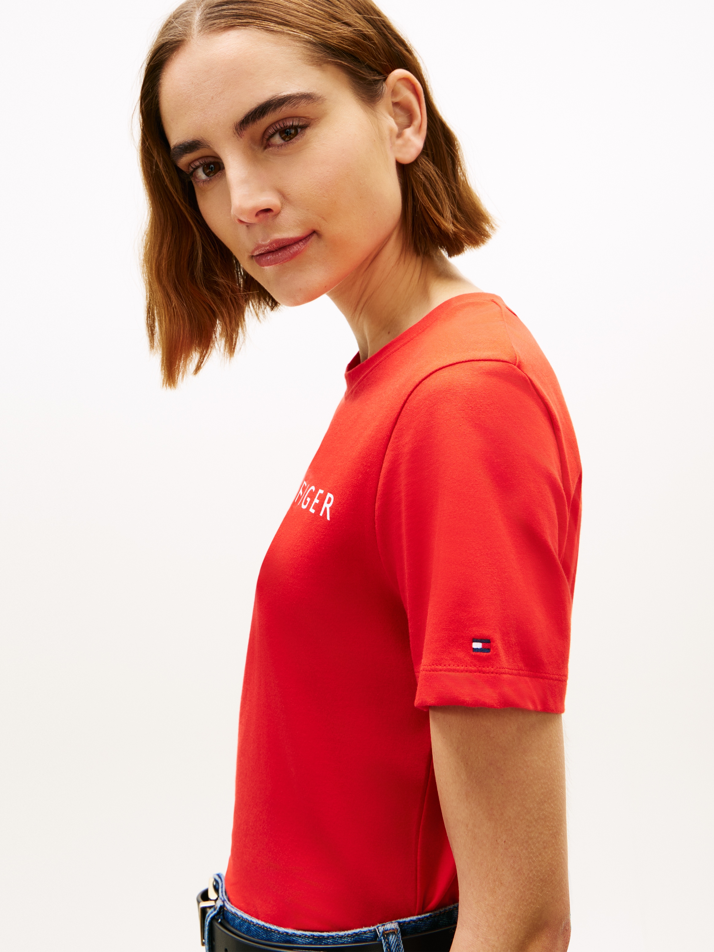 Tommy Hilfiger T-shirt à manches courtes »REG CORP LOGO C-NK SS« Baumwolle