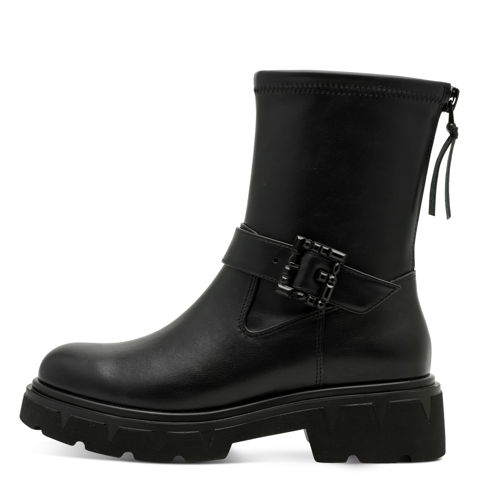 MARCO TOZZI Bottines  talon bloc, boots d'automne avec boucle décorative ornée
