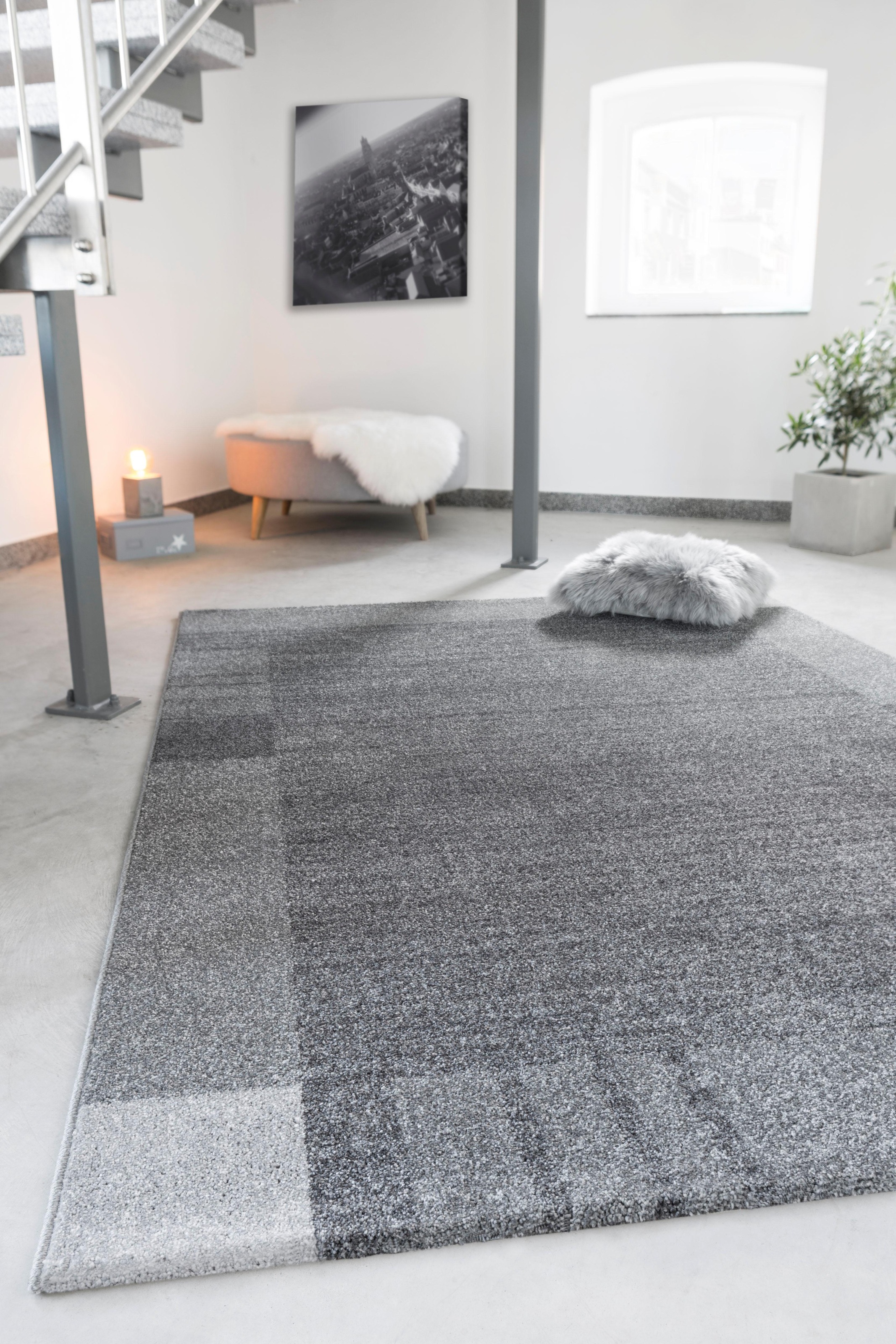 Andiamo Teppich »Sant Jordi«, rechteckig, 7 mm Höhe, Kurzflor, modernes Design, mit Bordüre