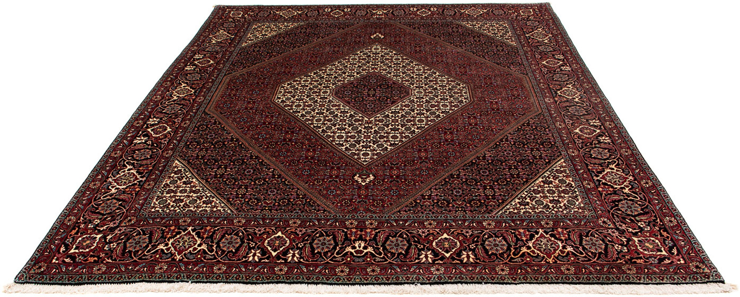 Image of morgenland Orientteppich »Perser - Bidjar - 240 x 198 cm - dunkelrot«, rechteckig, 15 mm Höhe, Wohnzimmer, Handgeknüpft, Einzelstück mit Zertifikat bei Ackermann Versand Schweiz
