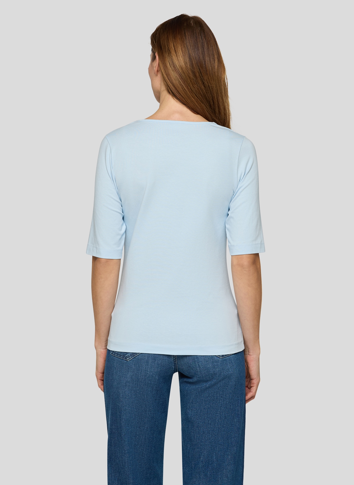 Rabe T-shirt à manches courtes unifarben, mit Rundhals