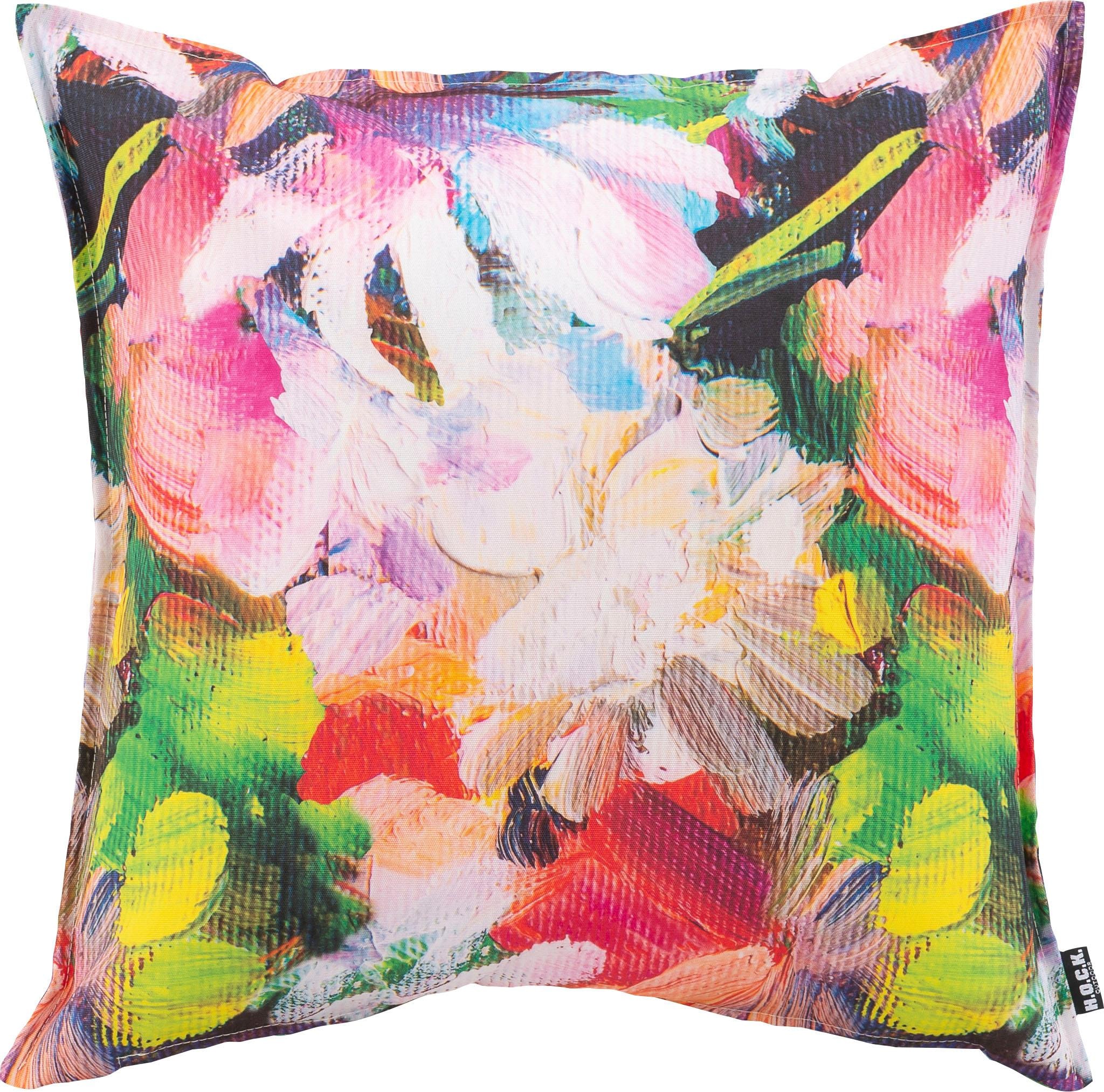 Image of H.O.C.K. Dekokissen "Flower" im farbenfrohen Design, Kissenhülle mit Füllung, 1 Stück