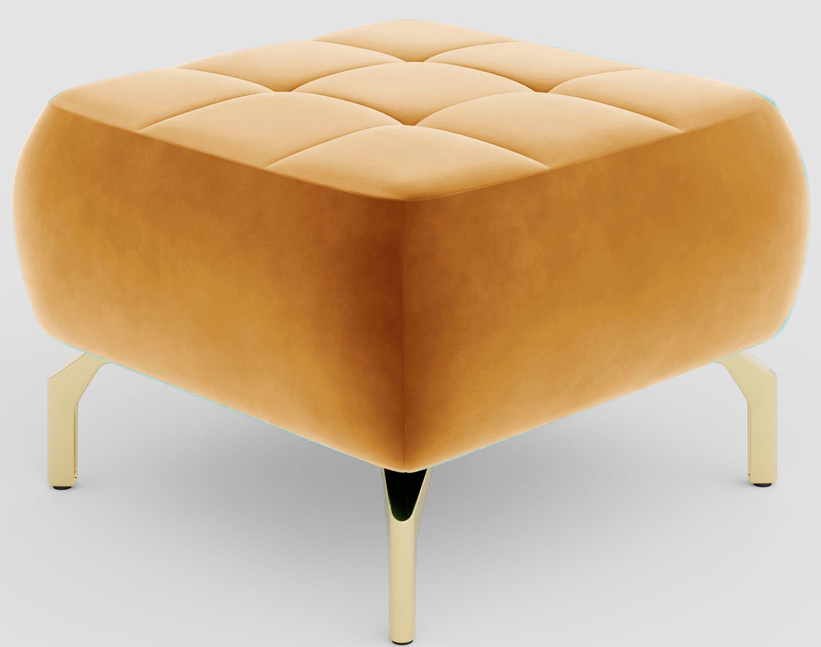 sit&more Polsterhocker »Orient 1«, goldfarbene Metallfüsse