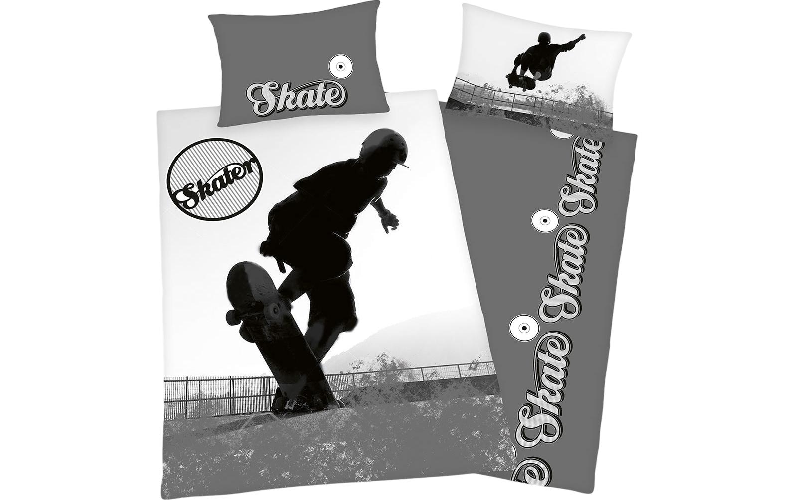 Kinderbettwäsche »Skateboard 160 x 210 cm + 65 x 100 cm«