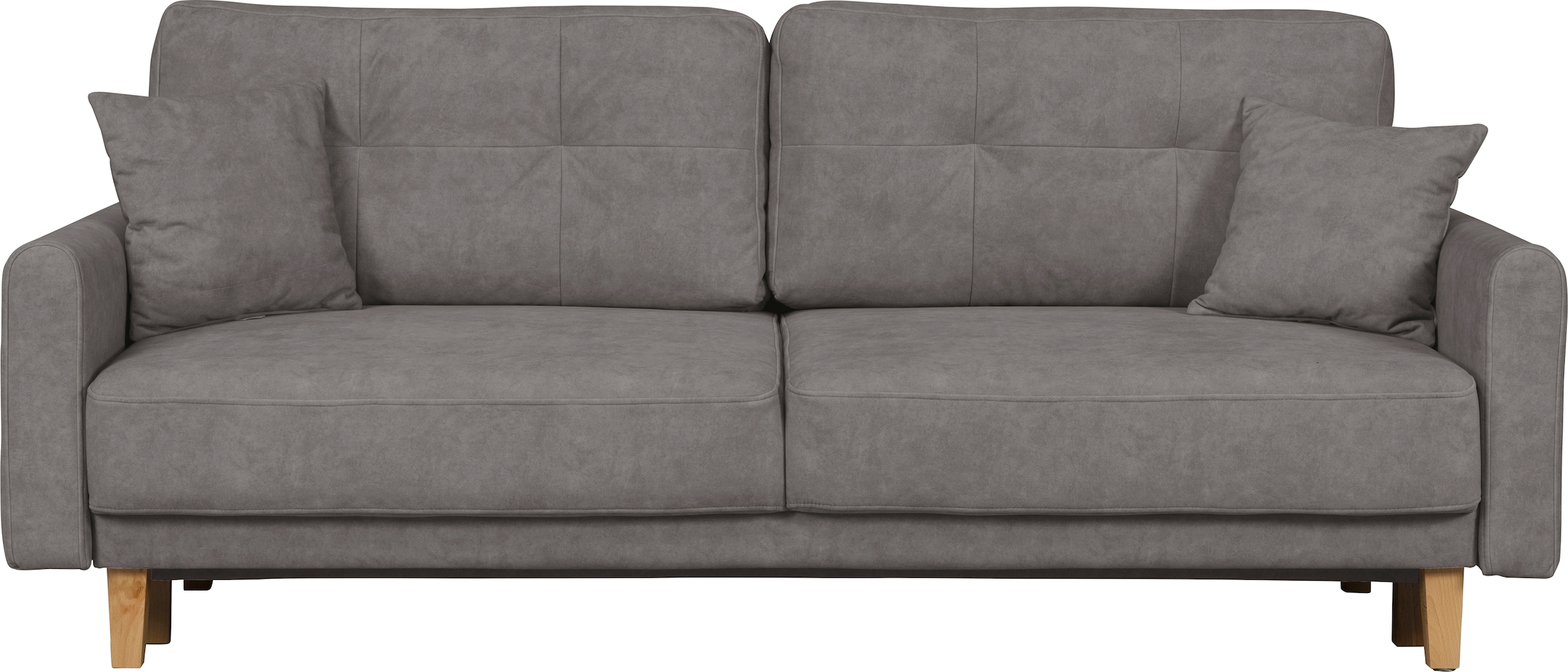Home affaire 3-Sitzer »TRIPLO optionale Schlafsofa mit Bettkasten, Masse B/T/H: 215/100/89 cm«, Wahlweise Bettfunktion - Liegefläche 145x191 cm, Rücken-, Zierkissen