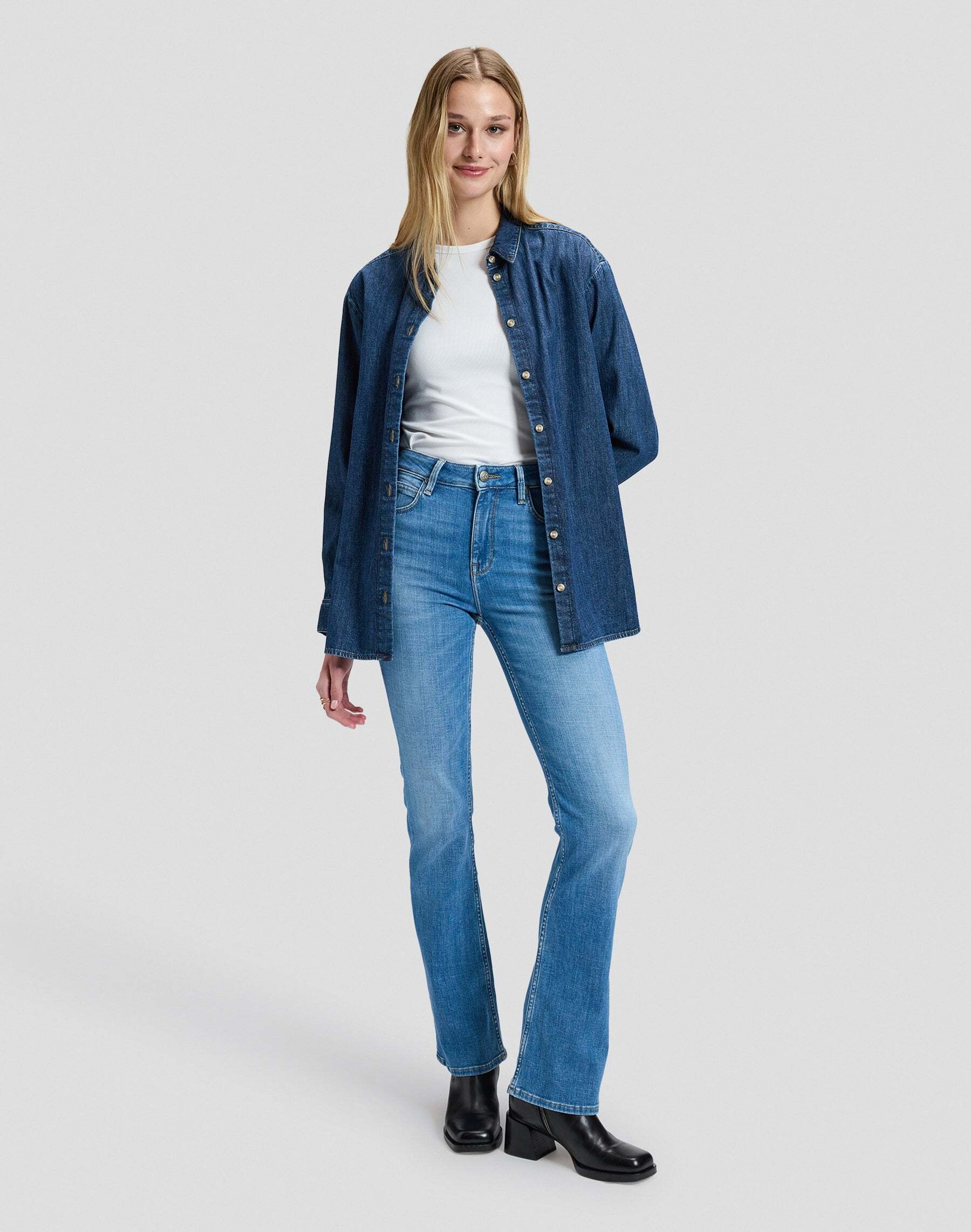 Lee® Jeansbluse »Lee Jeanshemd Boyfriends«