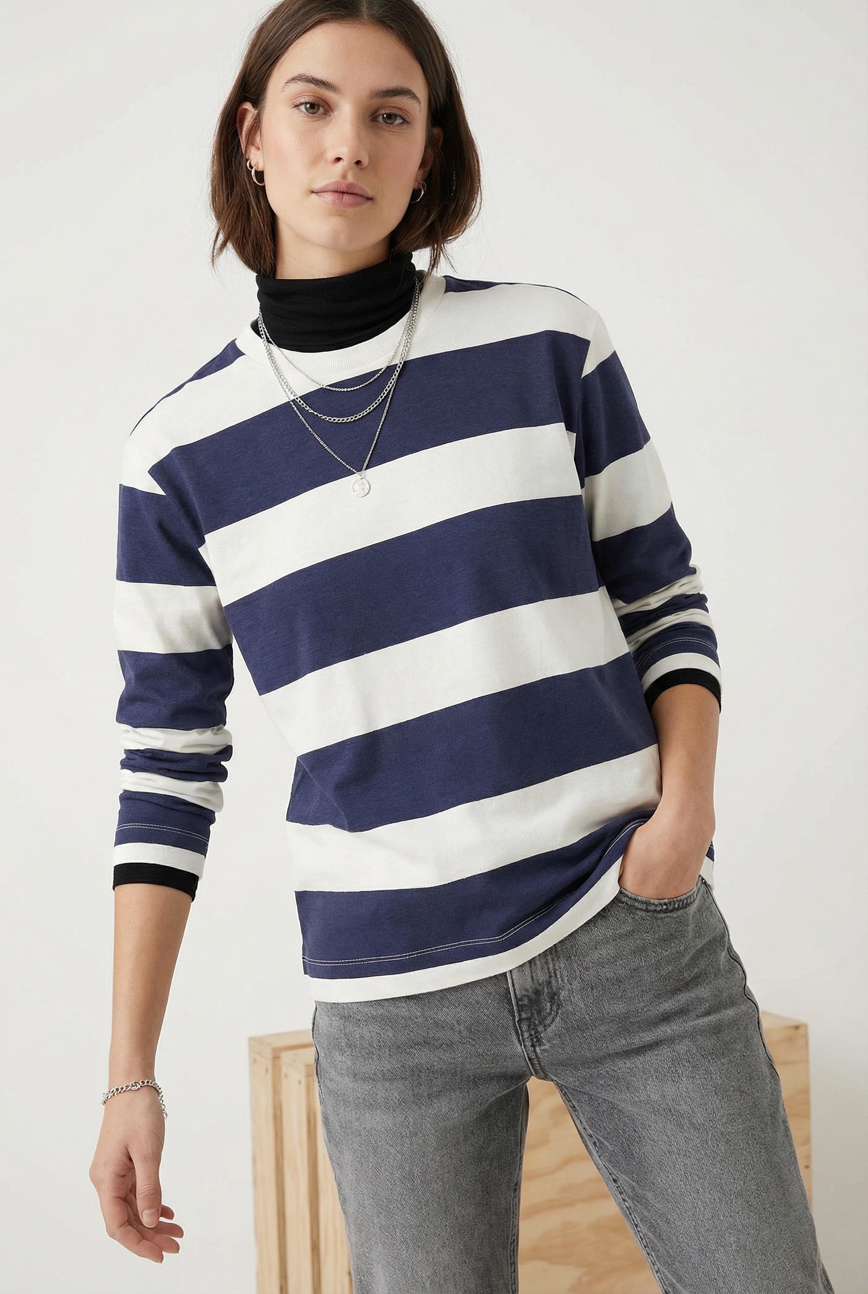 Image of soyaconcept Langarmshirt "SC-BARNI 47" aus Viskosemischung mit Modal, Polyester und Elasthan, Regular Fit