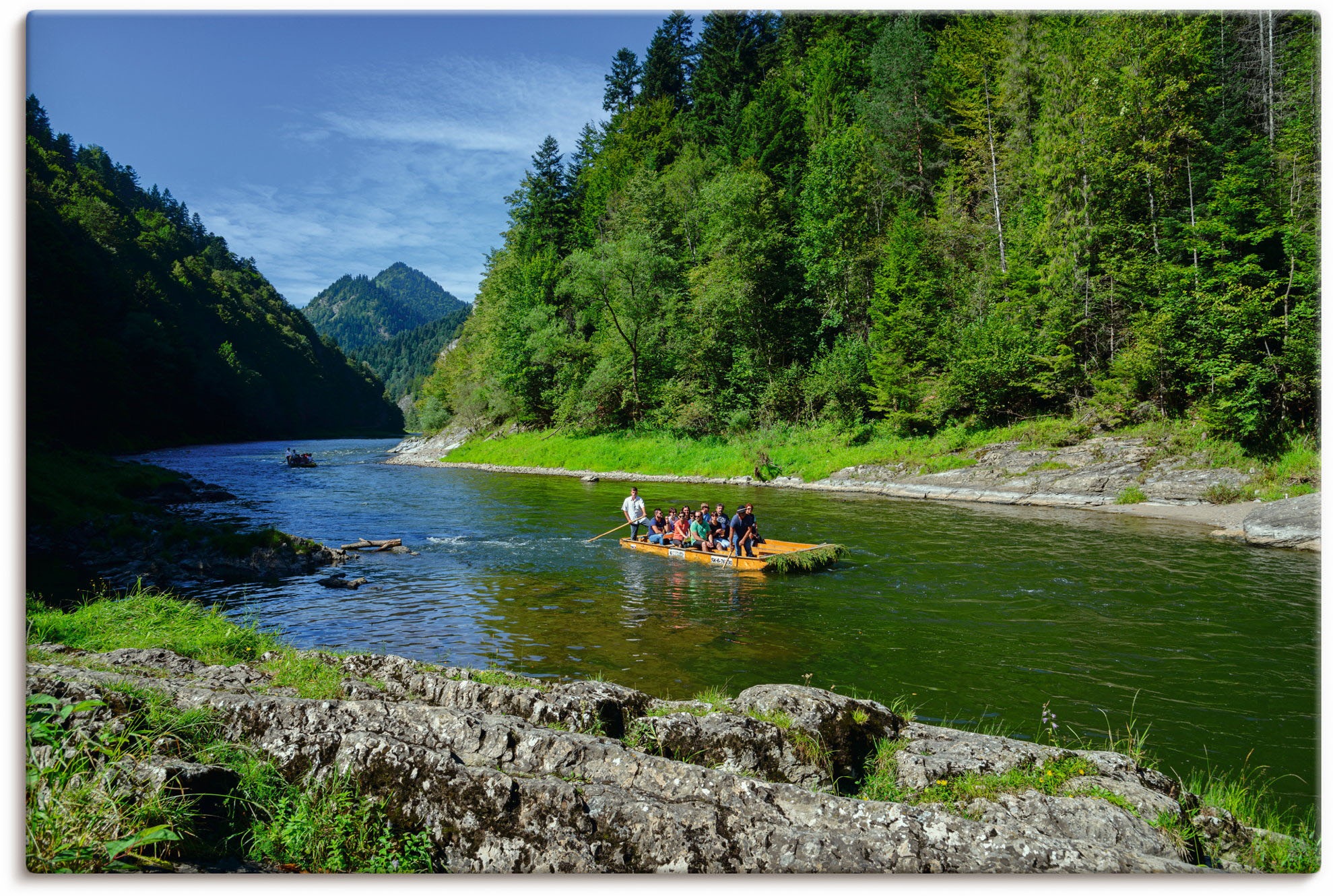 Image of Artland Wandbild »Floss, Cerveny Klastor, Dunajez«, Gewässer, (1 St.), in vielen Grössen & Produktarten - Alubild / Outdoorbild für den Aussenbereich, Leinwandbild, Poster, Wandaufkleber / Wandtattoo auch für Badezimmer geeignet bei Ackermann Versand Schw