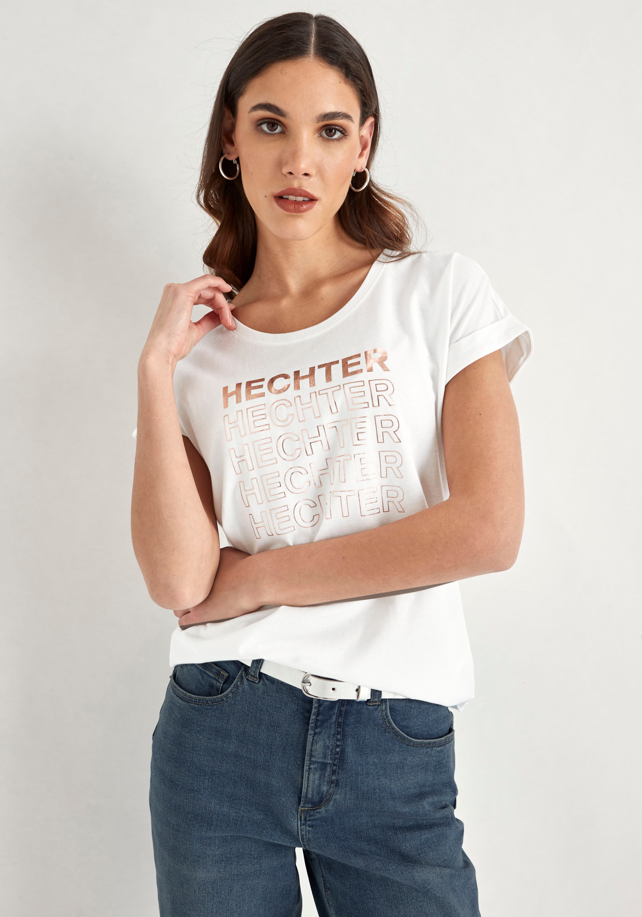 ♕ HECHTER PARIS T-Shirt, versandkostenfrei mit auf Markendruck