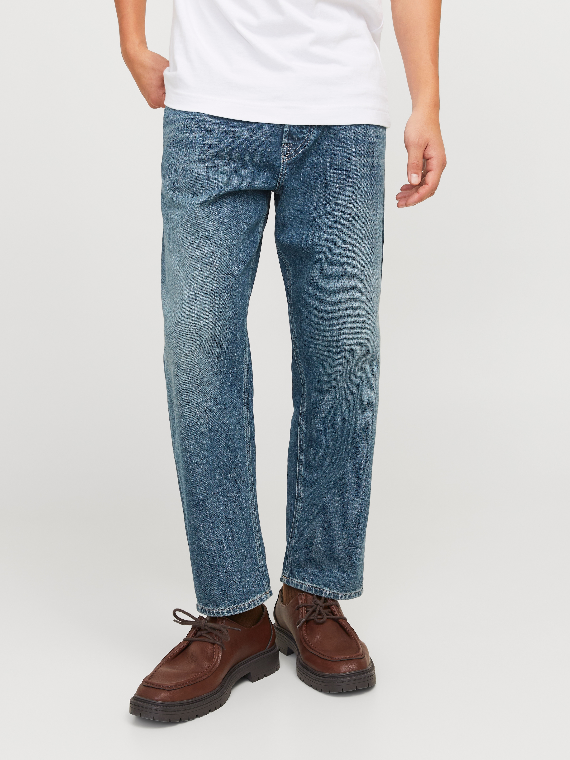 Image of Jack & Jones Tapered-fit-Jeans "JJIMIKE JJWELLS JJ" Baumwollmischung, comfort fit