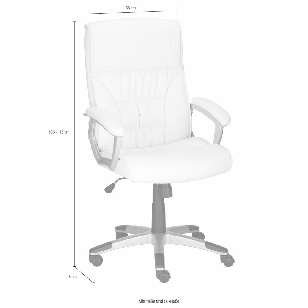 INOSIGN Bürostuhl »Flori«, Kunstleder, mit Lendenwirbelunterstützung & Wippfunktion, ergonomischer Chefsessel