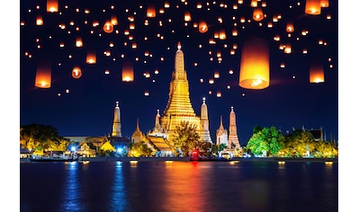 Fototapete »WAT ARUN-TEMPEL DER MORGENRÖTE BANGKOK THAILAND LATERNE«