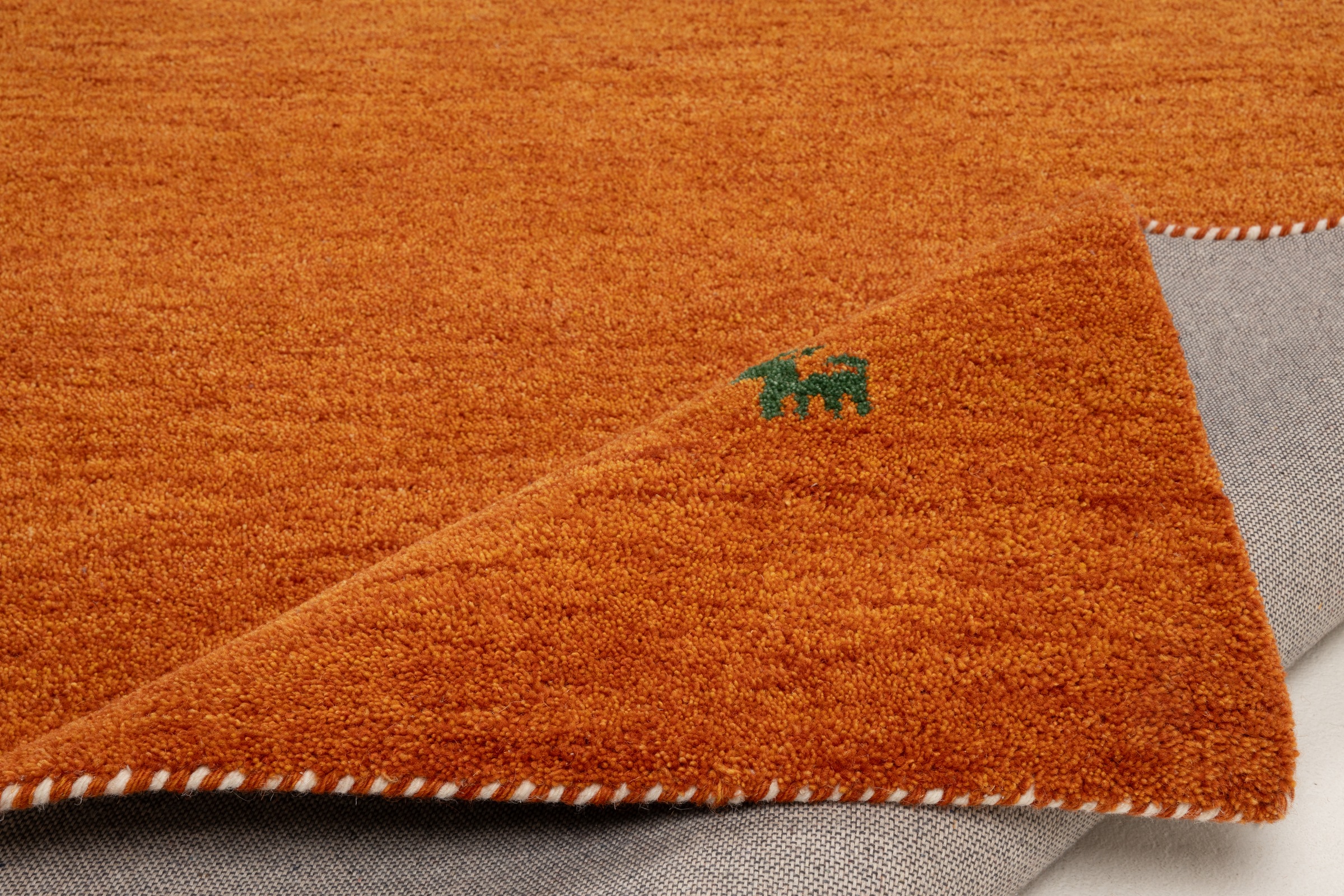 THEKO Wollteppich »Gabbeh Motiv, Handweb Teppich, Tiermotiv, reine Wolle, handgewebt«, rechteckig, 14 mm Höhe, reine Wolle, handgewebt, Wohnzimmer, Schlafzimmer, Esszimmer