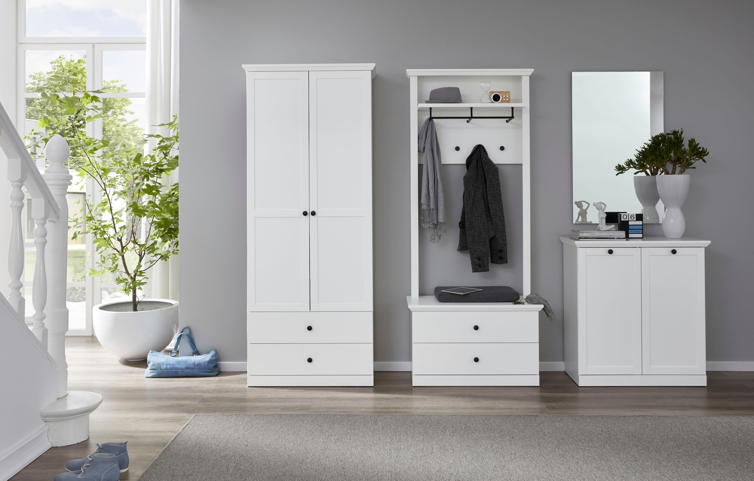 Home affaire Commode à chaussures »Örebro« zeitloser Landhausstil,