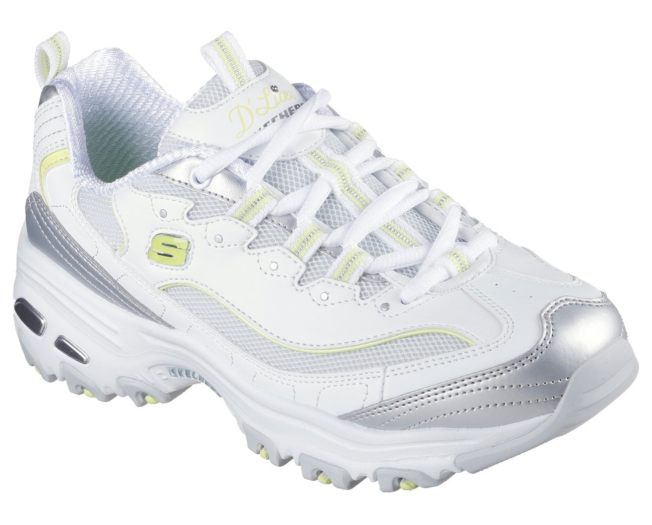 Image of Skechers Sneaker "DLITES-CHROMATIC", Plateausneaker, Schnürschuh mit Metallic Einsätzen