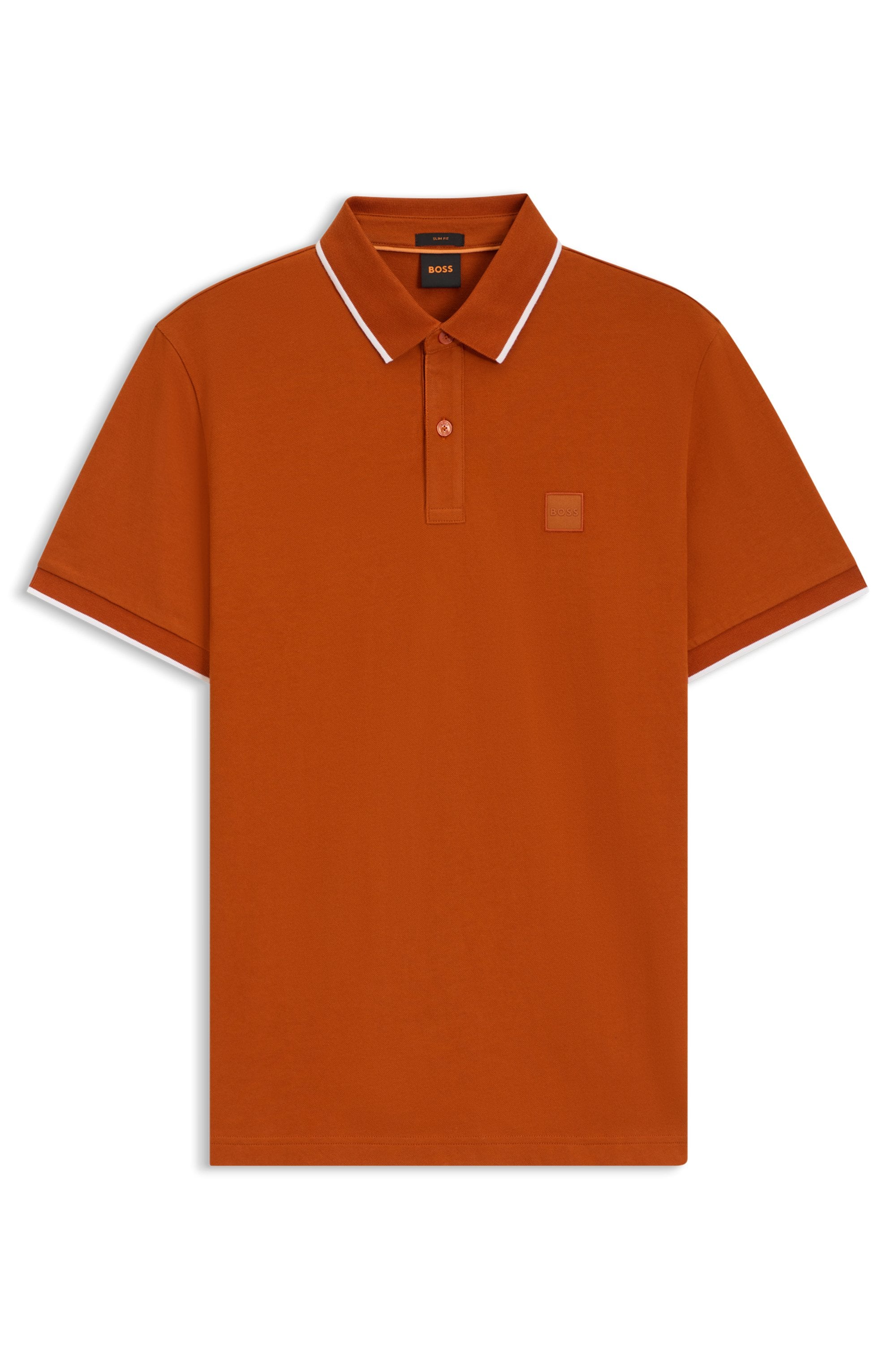 BOSS ORANGE Polo »Passertip« mit BOSS Logo-Badge