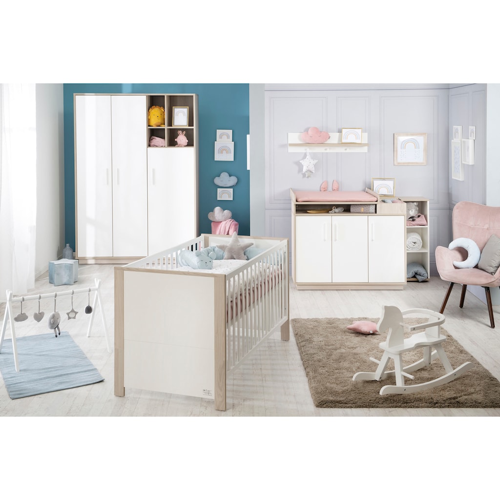 roba® Babyzimmer-Komplettset »Olaf«, (Set, 3 St., Kinderbett, Wickelkommode, Kleiderschrank)