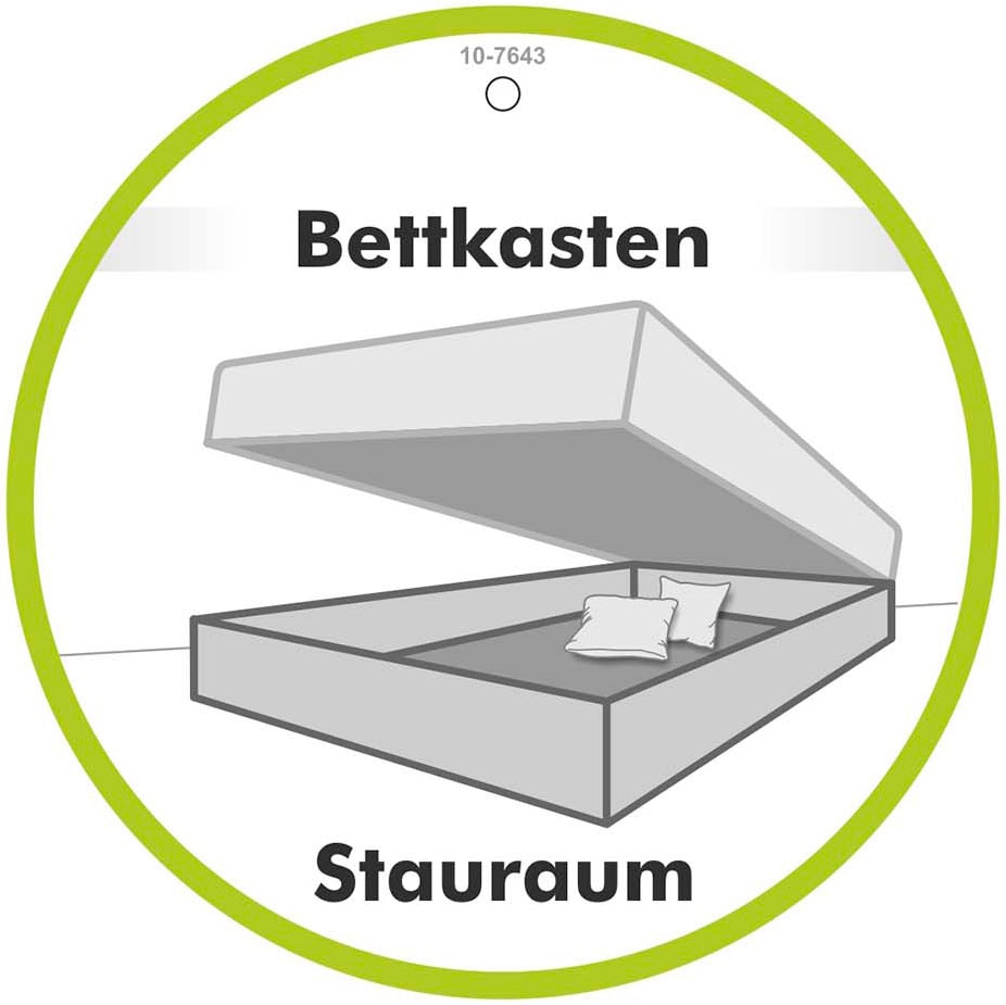 Jockenhöfer Gruppe Boxspringbett »Bel Air erhältlich in der Grösse 180x200cm« mit versenkbarem TV-Lift und Fernbedienung, Bettkasten/Stauraum