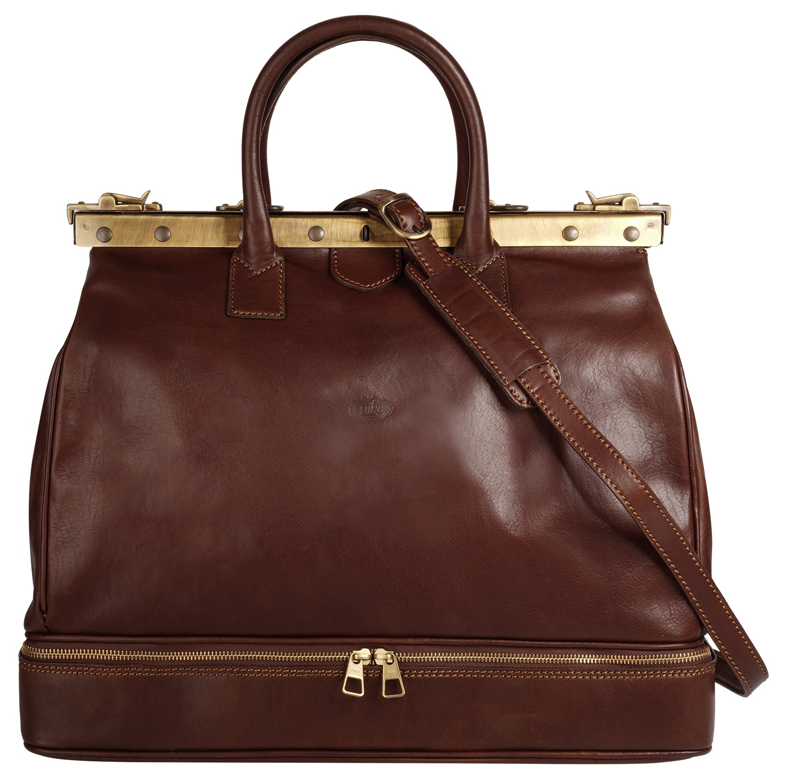 Piké Reisetasche echt Leder, Made in Italy