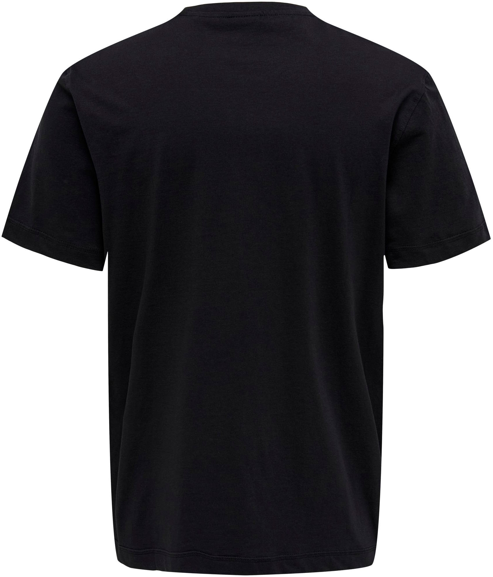 ONLY & SONS Shirt à col rond »ONSMAX LIFE REG SS STITCH TEE«