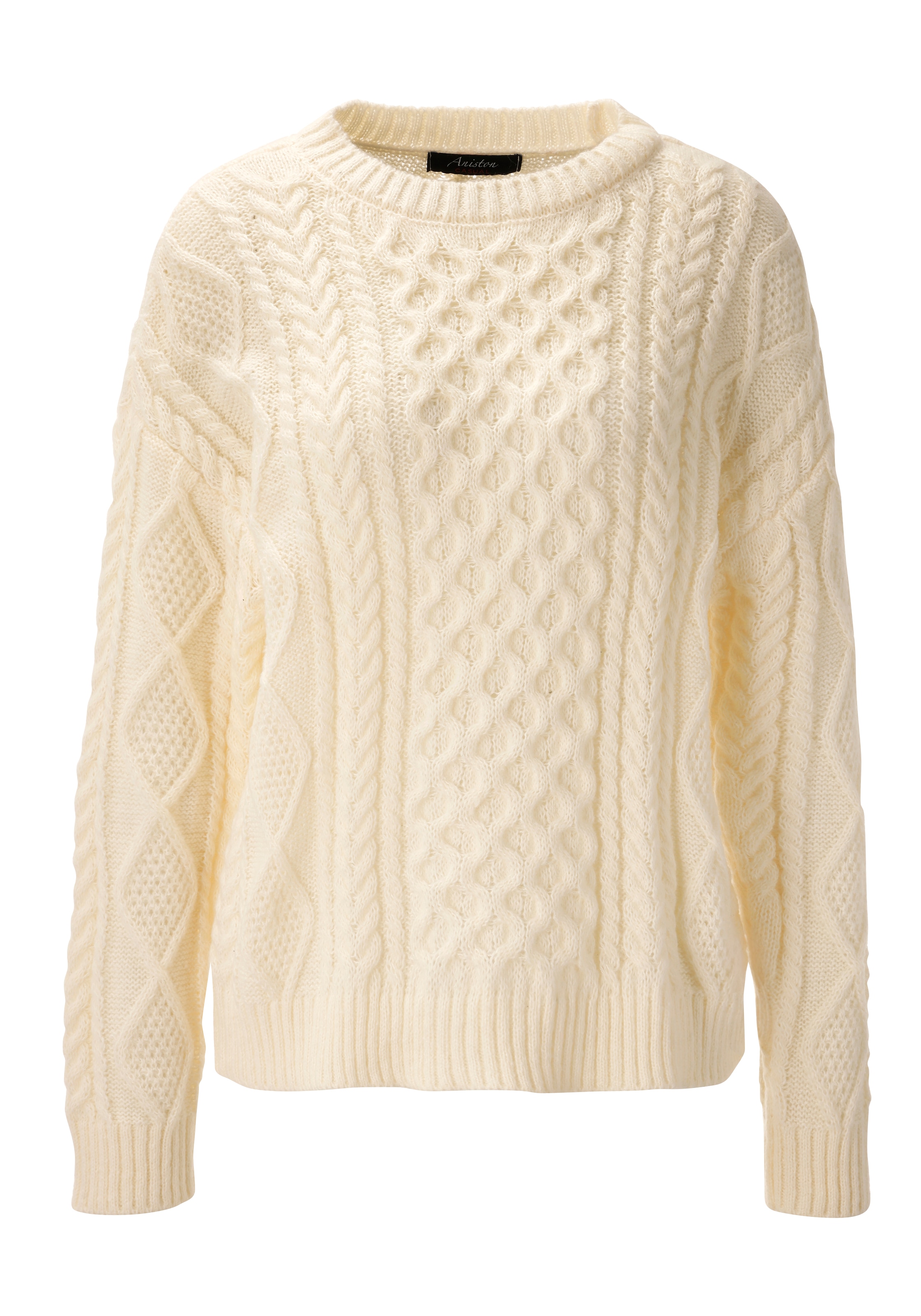 Aniston CASUAL Strickpullover im attraktiven Muster-Mix - NEUE KOLLEKTION