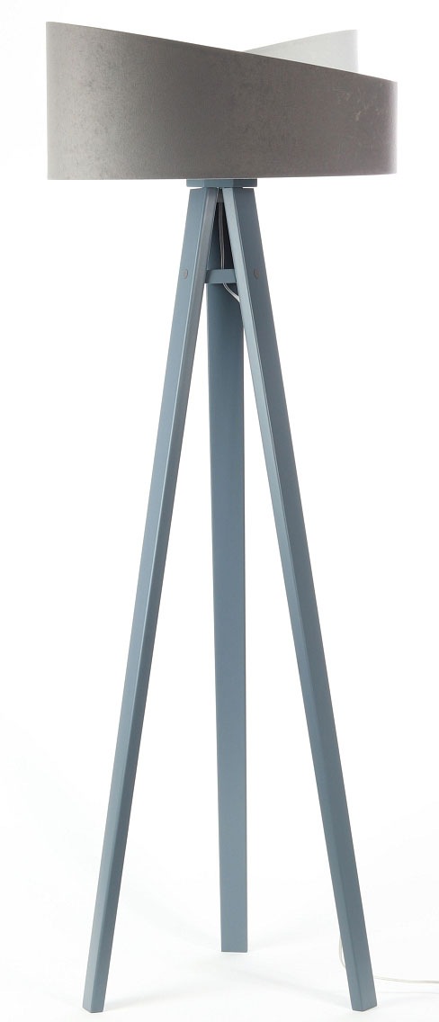 Image of Jens Stolte Leuchten Stehlampe »Susanne«, E27, 2 St., grau, Textilstehleuchte,Holzfuss,Stoffstehleuchte 50cm grau/weiss/silber bei Ackermann Versand Schweiz