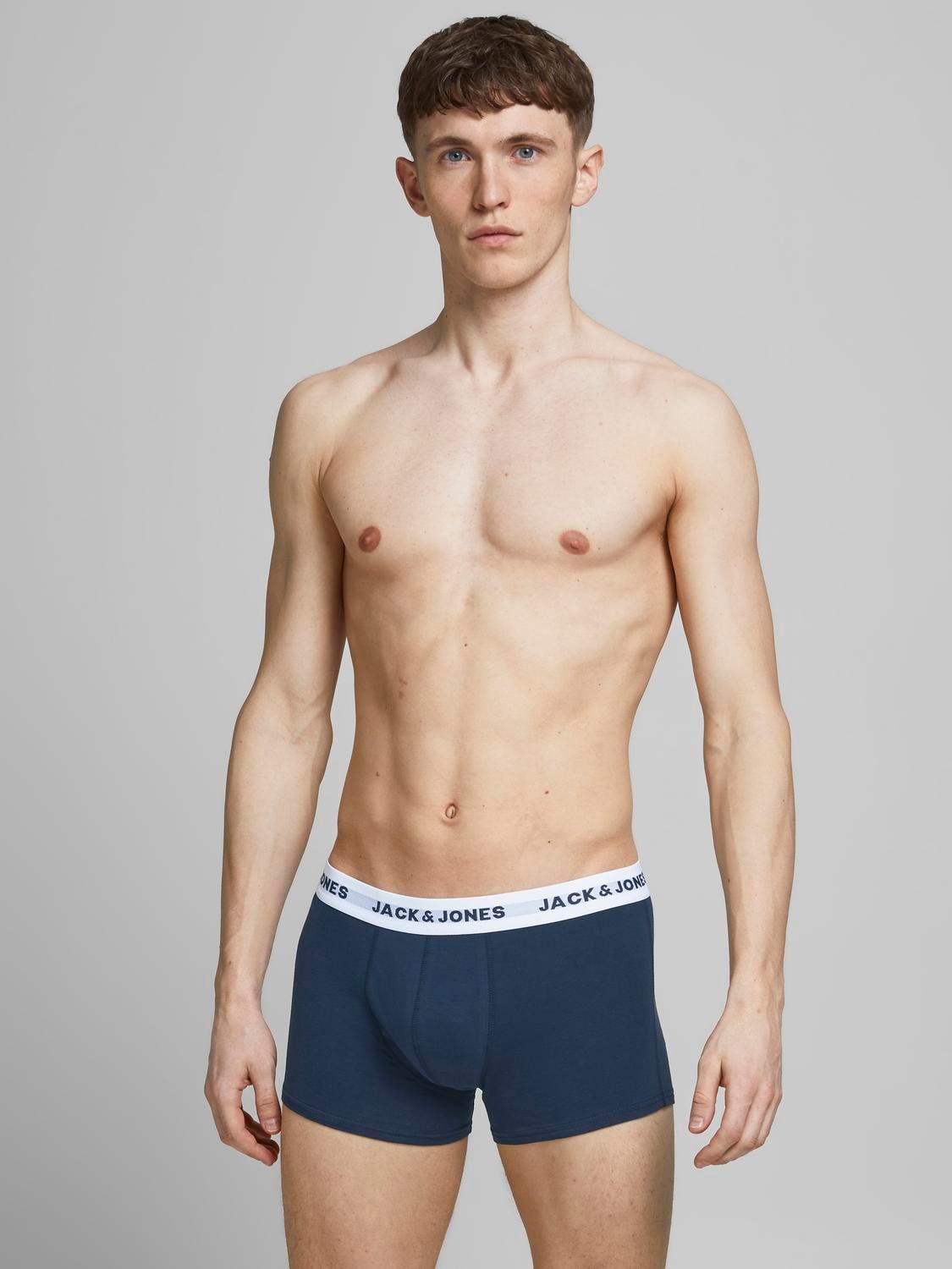 Jack & Jones Trunk »JACSOLID  Stretchkomfort, elastisch, bequem mit sportlichem Look«, (Packung, 12 St.), bedruckt, modisch, eng anliegend, Baumwollmischung, Bündchen