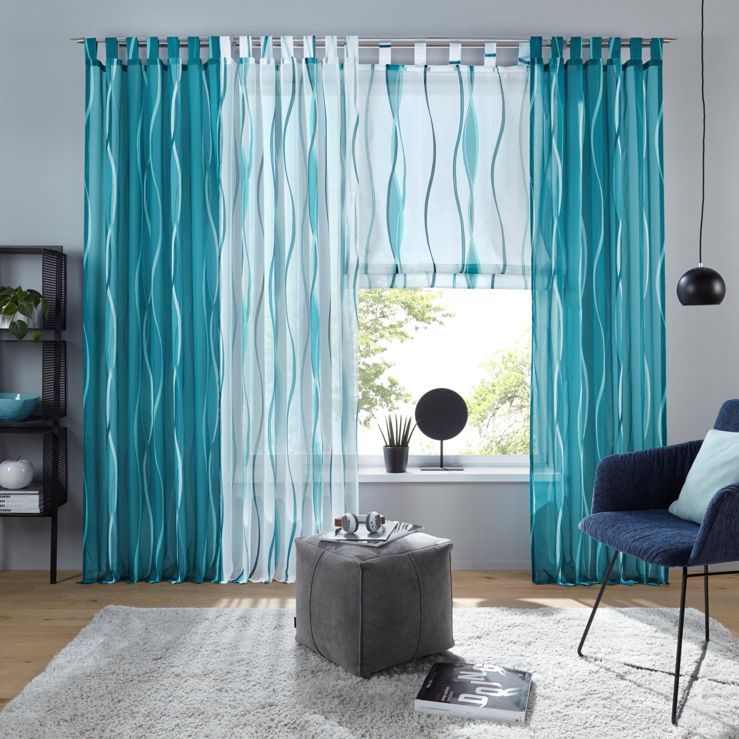 ♕ my home Raffrollo »Dimona«, mit Schlaufen, Transparent, Voile, Polyester  versandkostenfrei auf