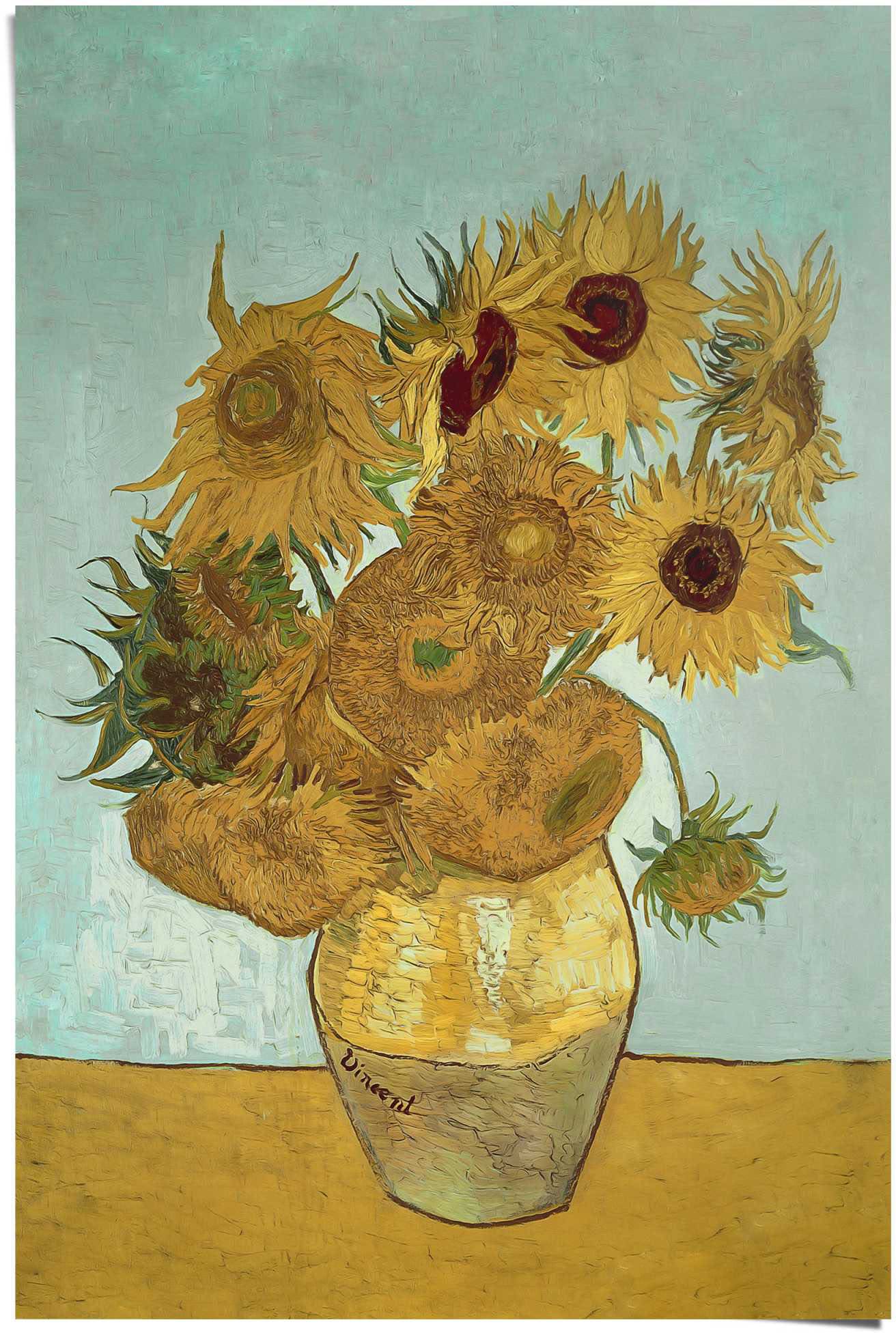 Image of Reinders Poster "Sonnenblumen Vincent van Gogh - Blüte - Pflanze - Berühmtes Gemälde" 1 Stk. tlg.