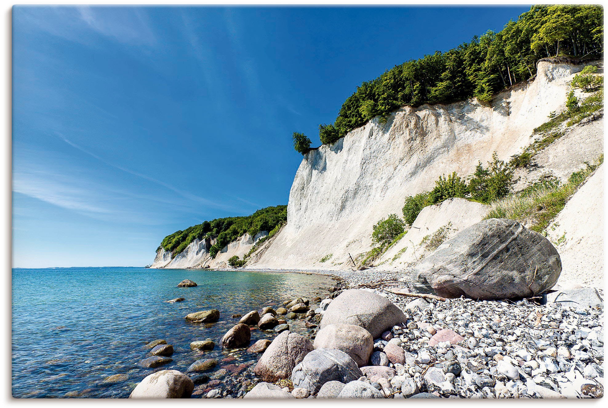 Image of Artland Leinwandbild "Kreidefelsen auf der Insel Rügen 2" Küste 1 Stk. tlg. auf Holzrahmen gespannt