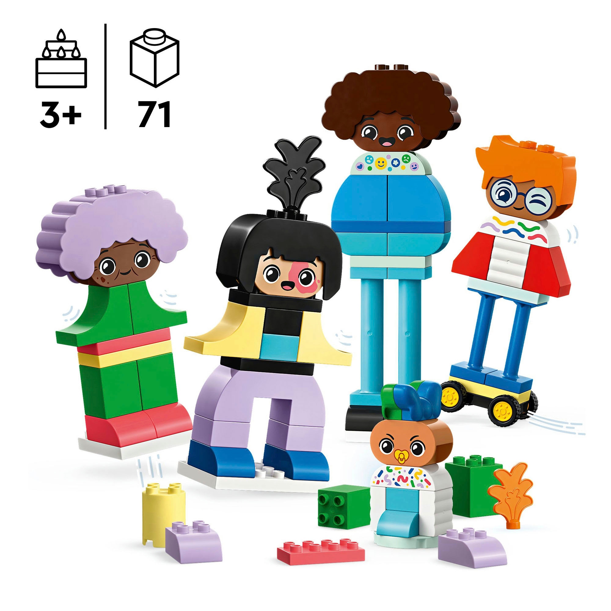 LEGO® Konstruktionsspielsteine »Baubare Menschen mit grossen Gefühlen (10423), LEGO DUPLO Town« Made in Europe